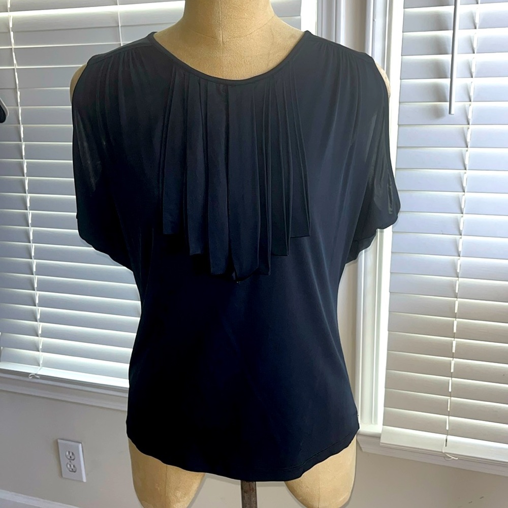 Women’s Moda international blouse with layered neck detail. Great condition